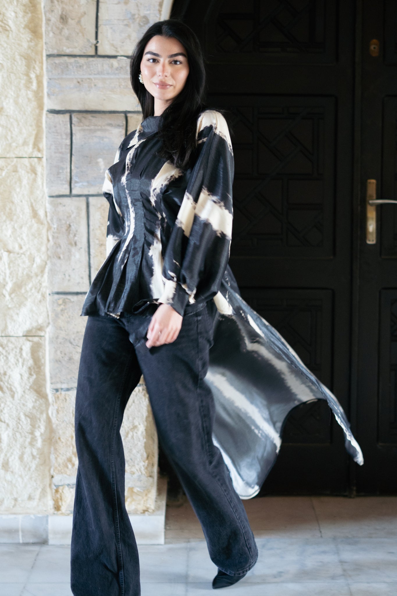 Tie Dye Shimmer Blouse - Lillyscarfofficial