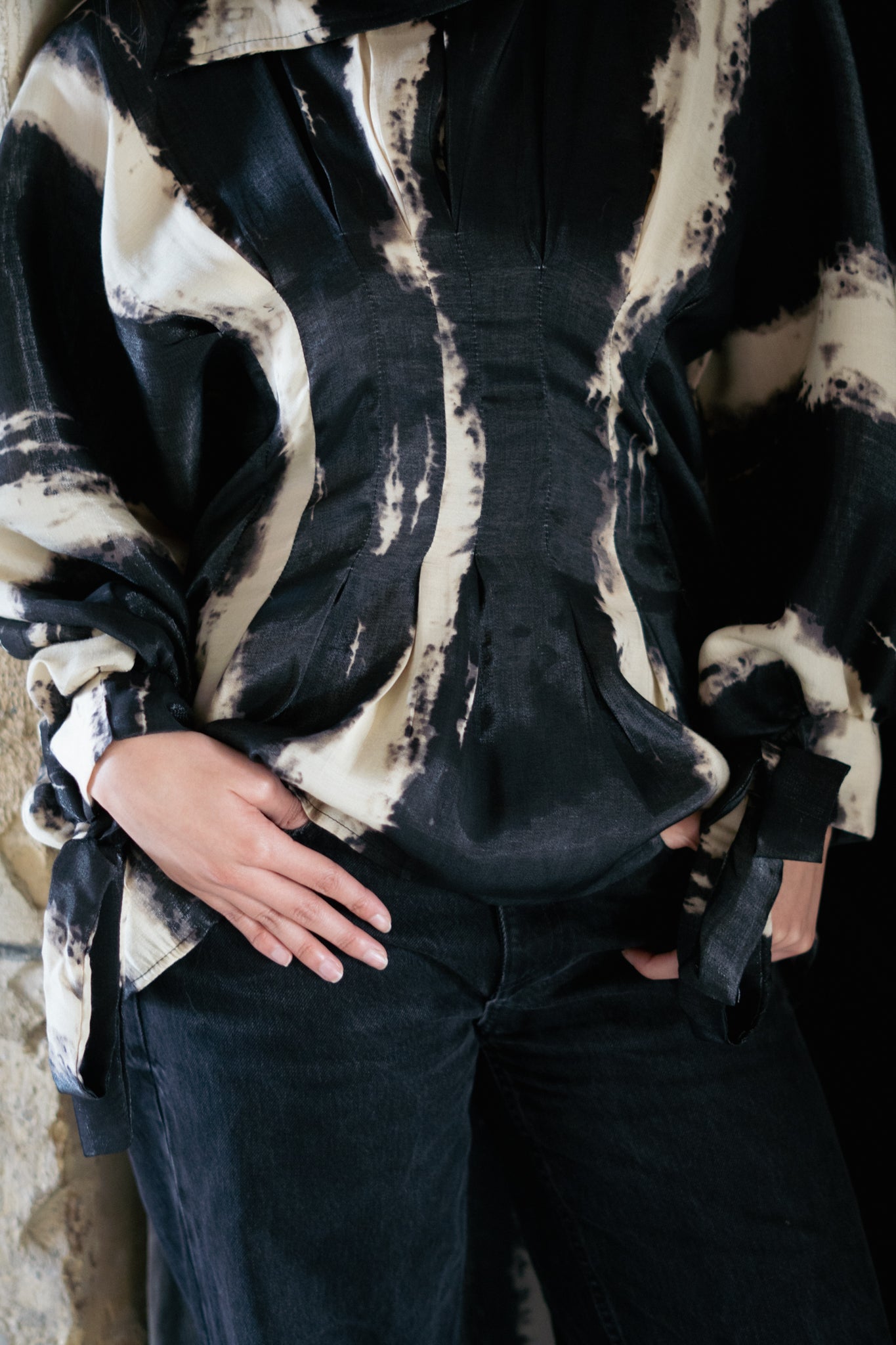 Tie Dye Shimmer Blouse - Lillyscarfofficial