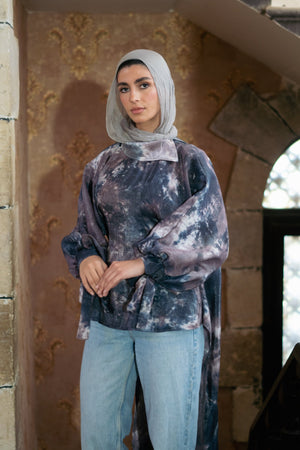 Tie Dye Shimmer Blouse - Lillyscarfofficial