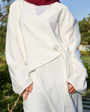 Voile Shirt in White - Lillyscarfofficial