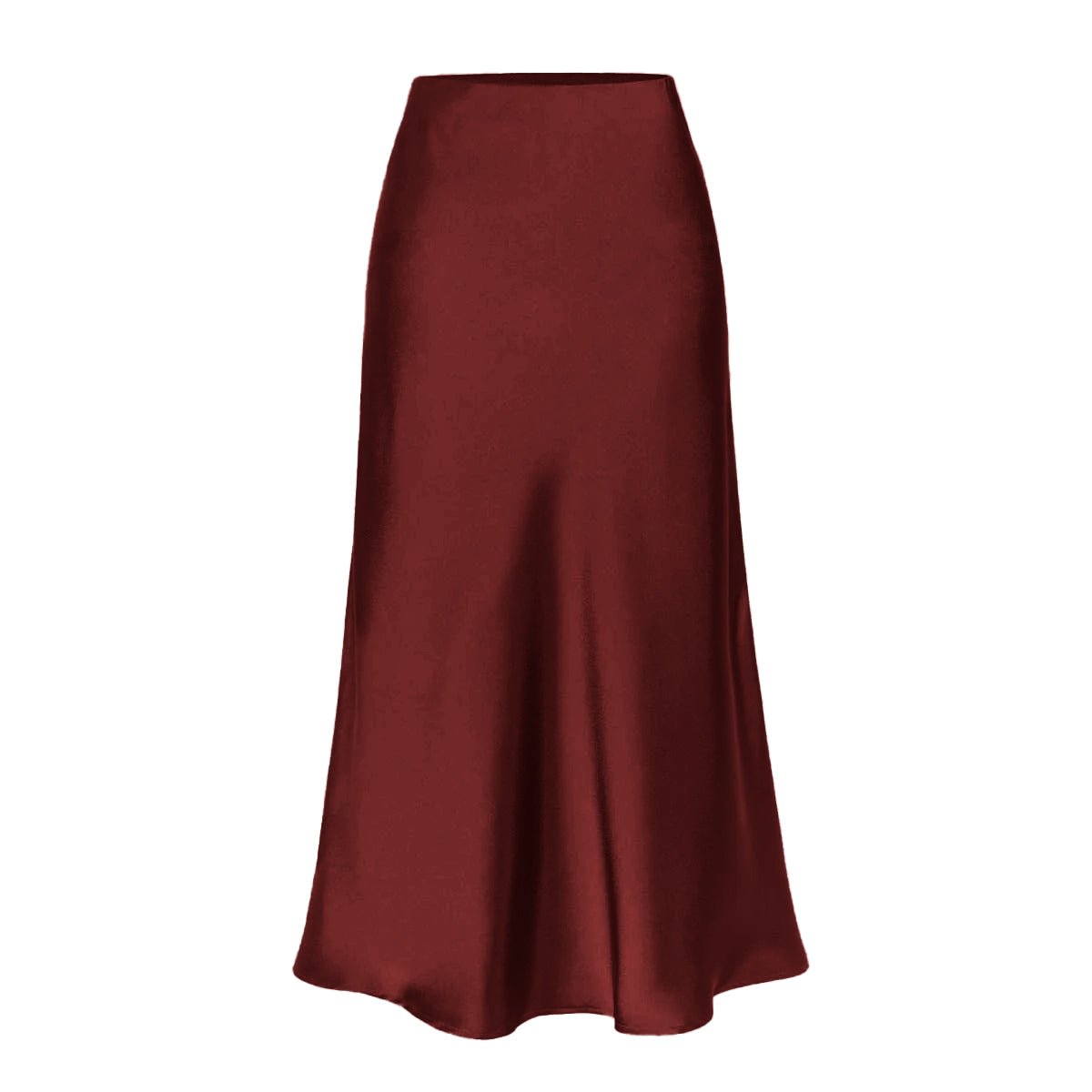 Wine red Satin Skirt - Lillyscarfofficial