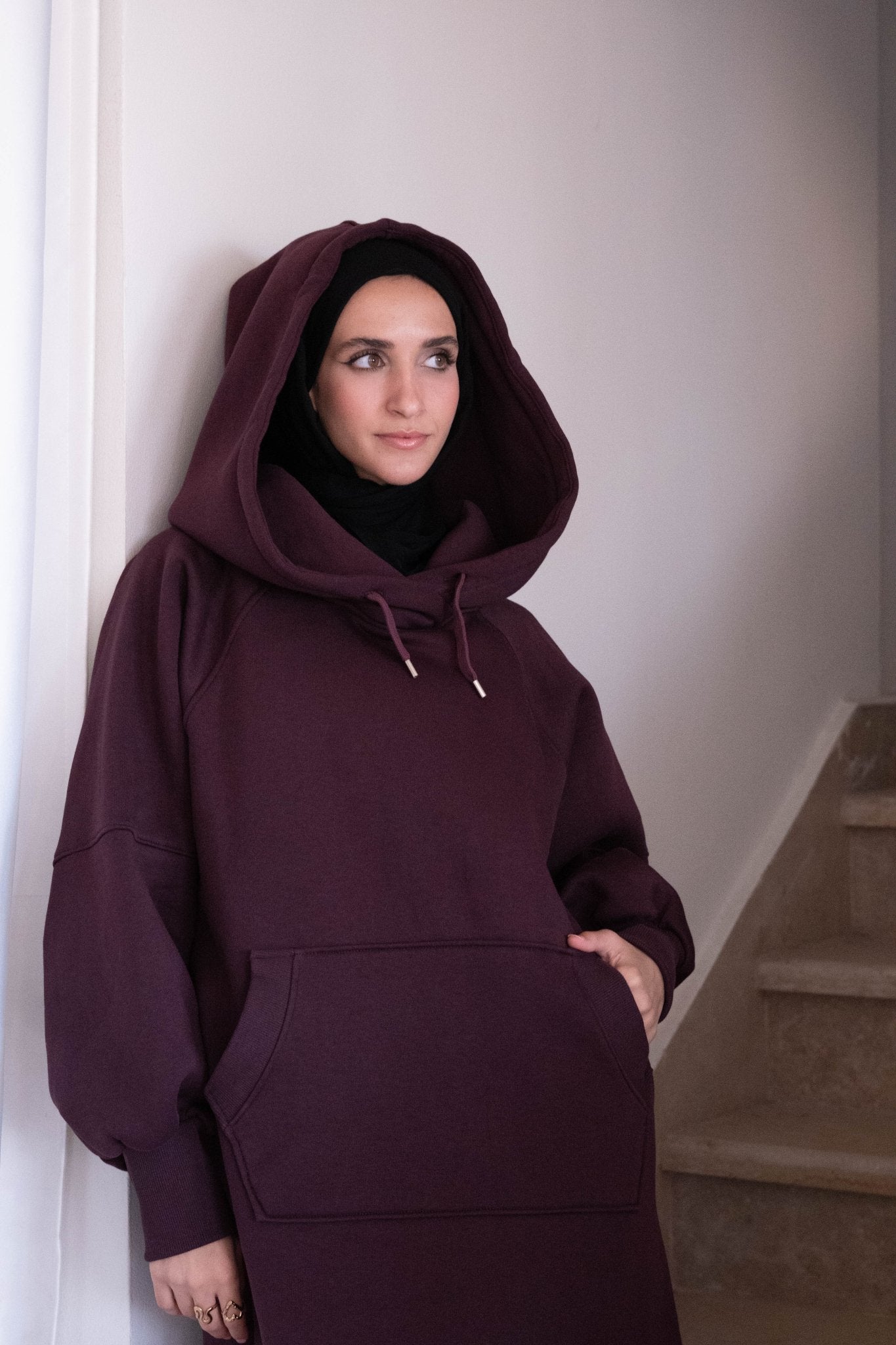 Winter Stroll dress in Burgundy - Lillyscarfofficial