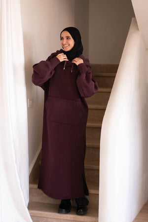 Winter Stroll dress in Burgundy - Lillyscarfofficial