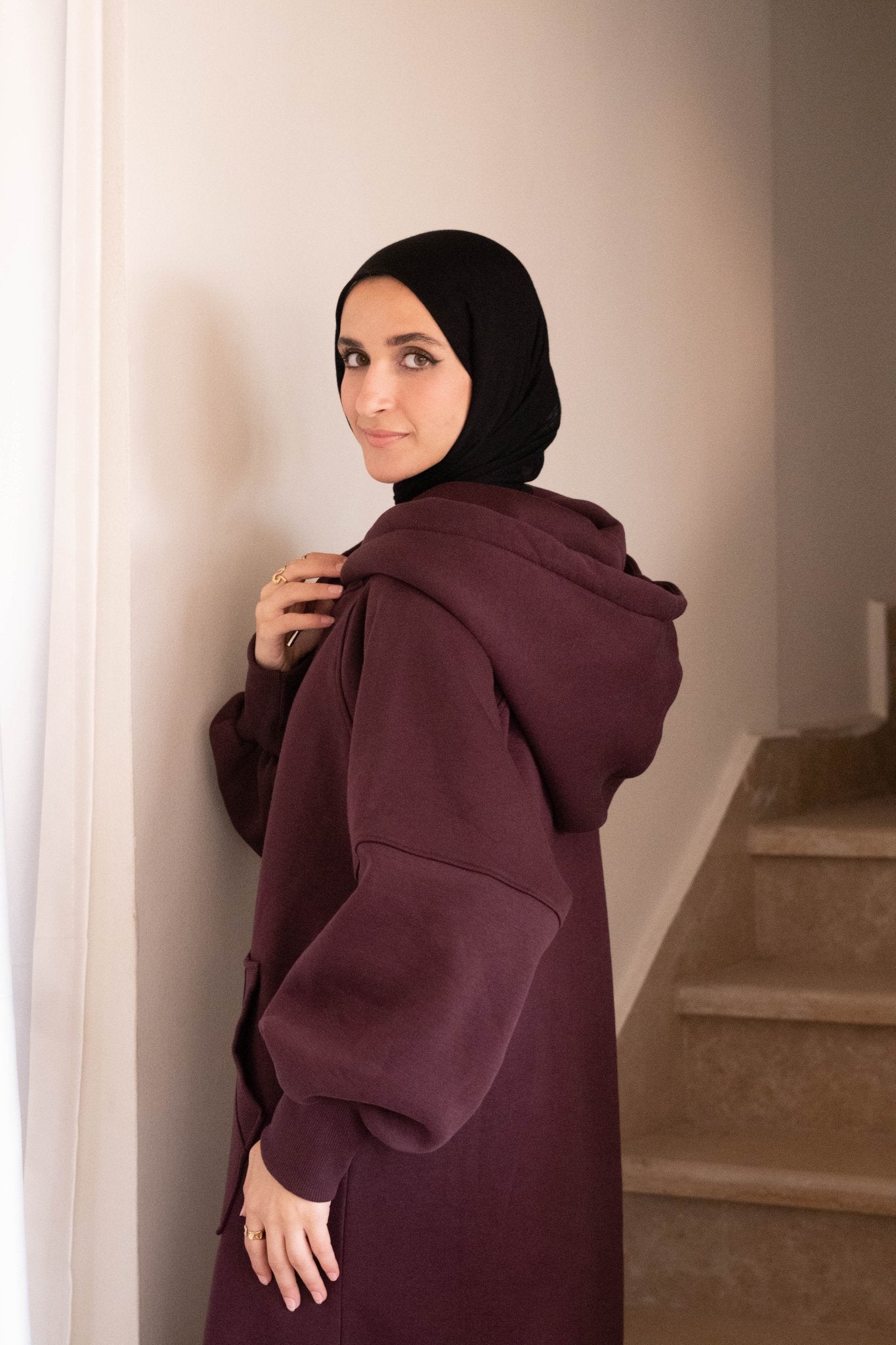 Winter Stroll dress in Burgundy - Lillyscarfofficial