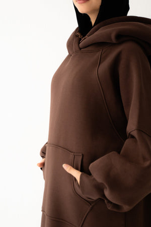 Winter Stroll dress in Chocolate brown - Lillyscarfofficial