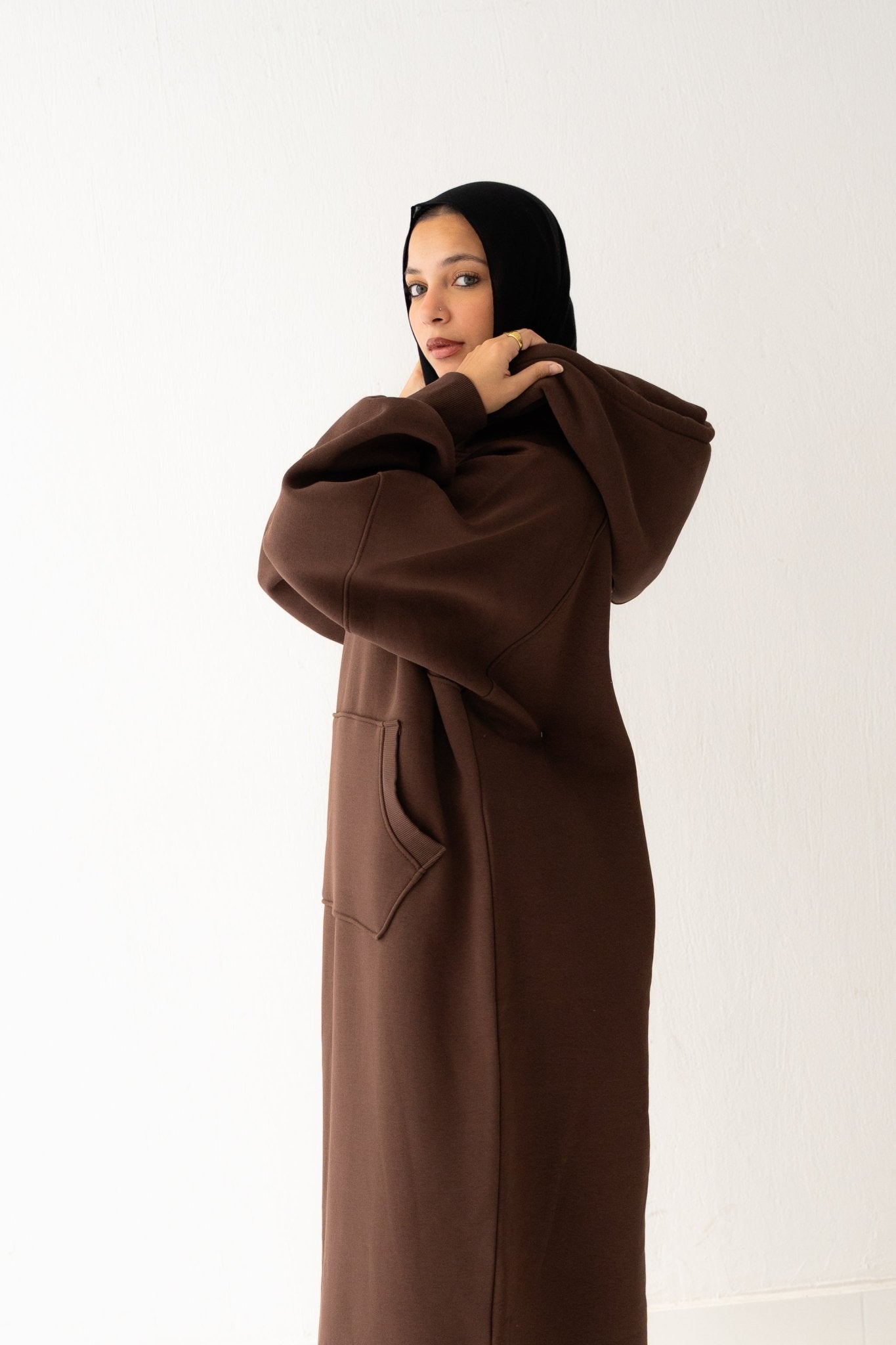 Winter Stroll dress in Chocolate brown - Lillyscarfofficial