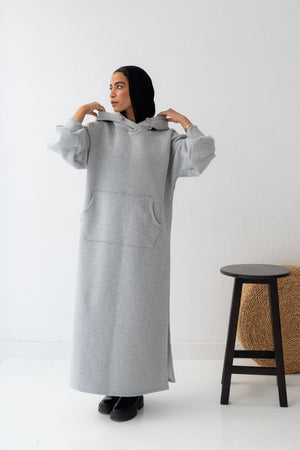 Winter Stroll dress in gray - Lillyscarfofficial