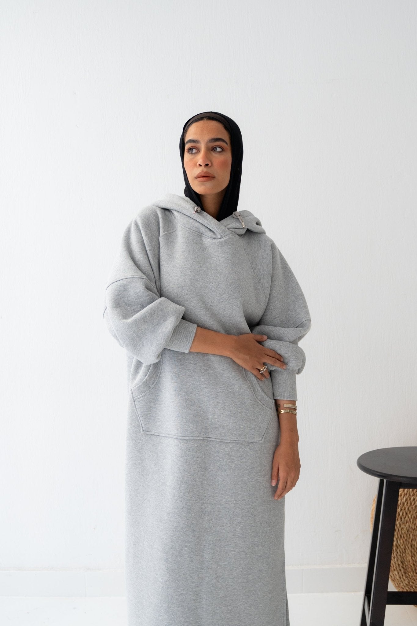 Winter Stroll dress in gray - Lillyscarfofficial