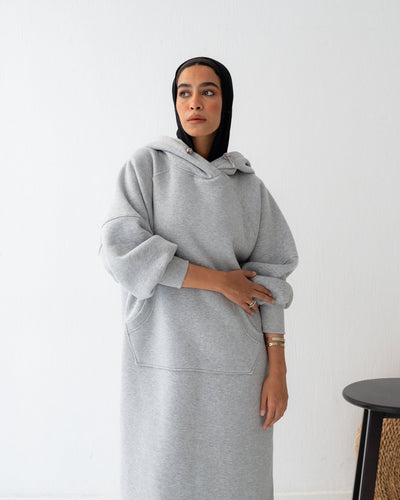 Winter Stroll dress in gray - Lillyscarfofficial