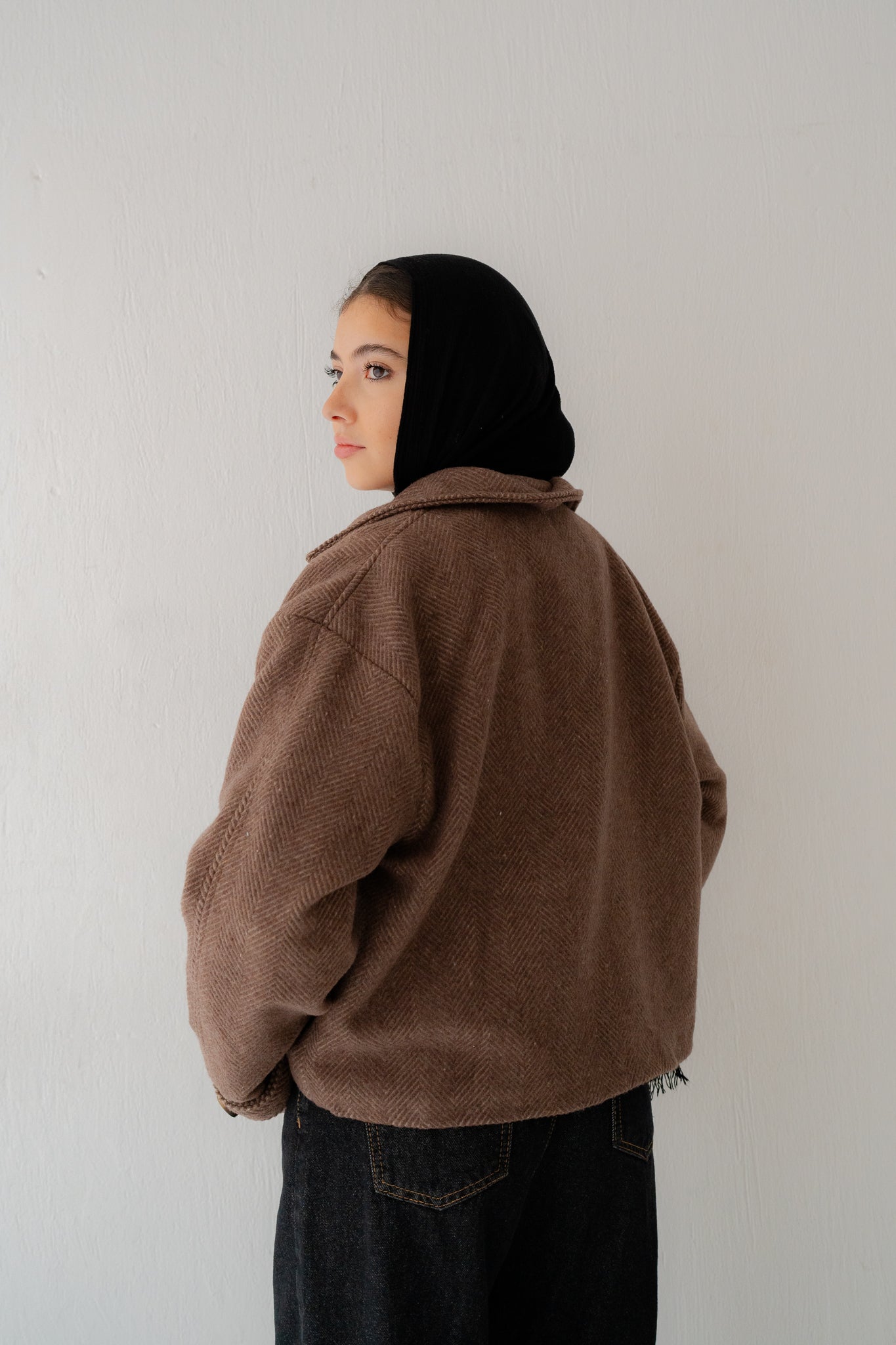 WOOL CROP JACKET - Lillyscarfofficial