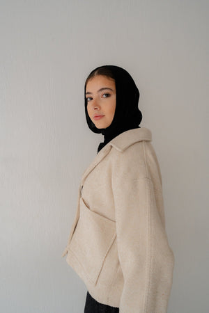 WOOL CROP JACKET - Lillyscarfofficial