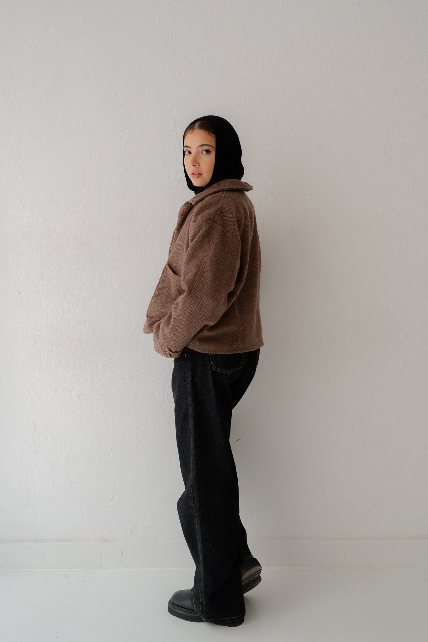 WOOL CROP JACKET - Lillyscarfofficial