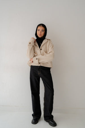 WOOL CROP JACKET - Lillyscarfofficial