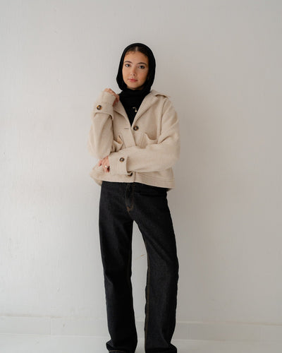 WOOL CROP JACKET - Lillyscarfofficial