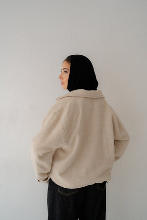 WOOL CROP JACKET - Lillyscarfofficial