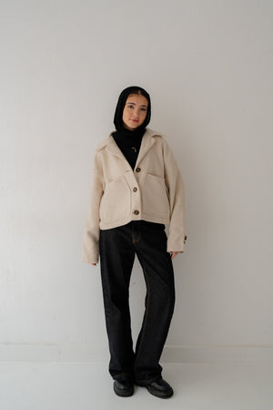 WOOL CROP JACKET - Lillyscarfofficial