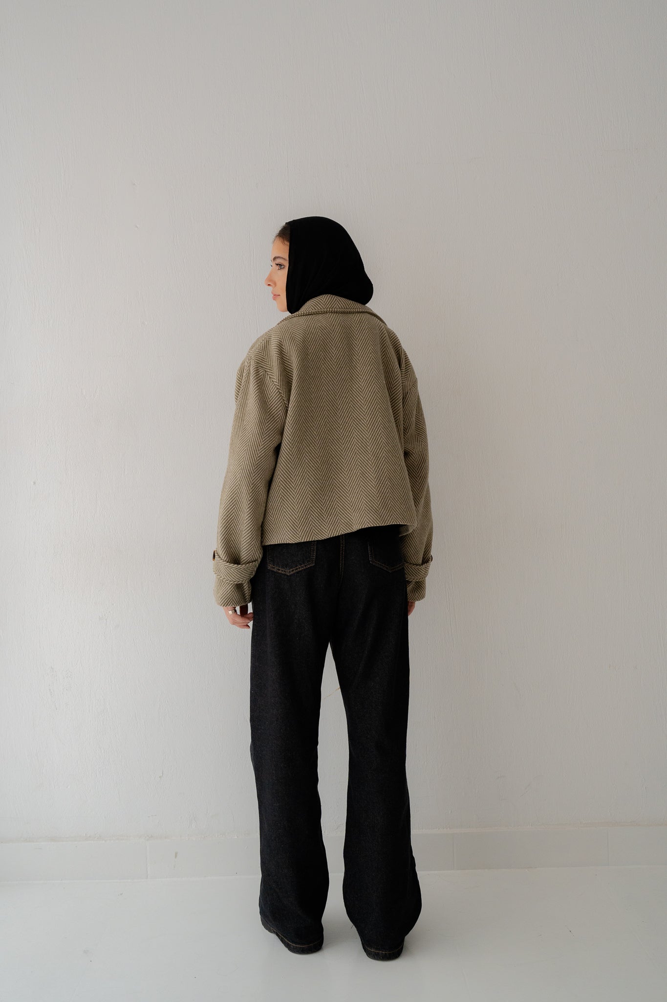 WOOL CROP JACKET - Lillyscarfofficial