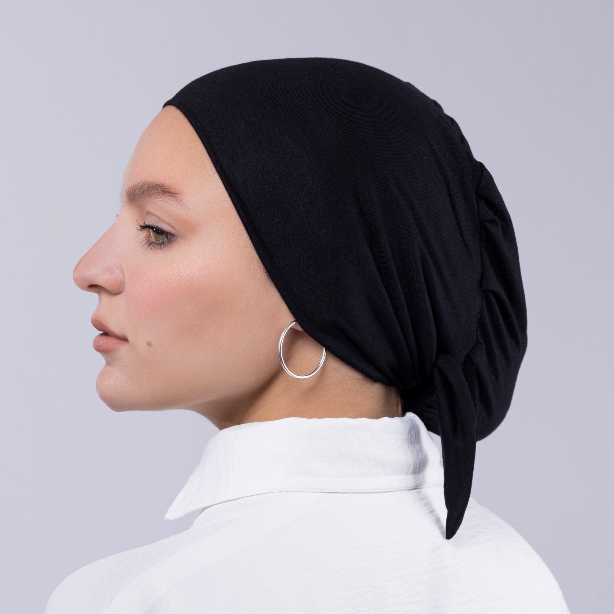 Black Bandana - Tied - Lillyscarfofficial