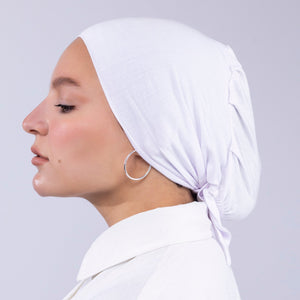 White Bandana - Tied - Lillyscarfofficial