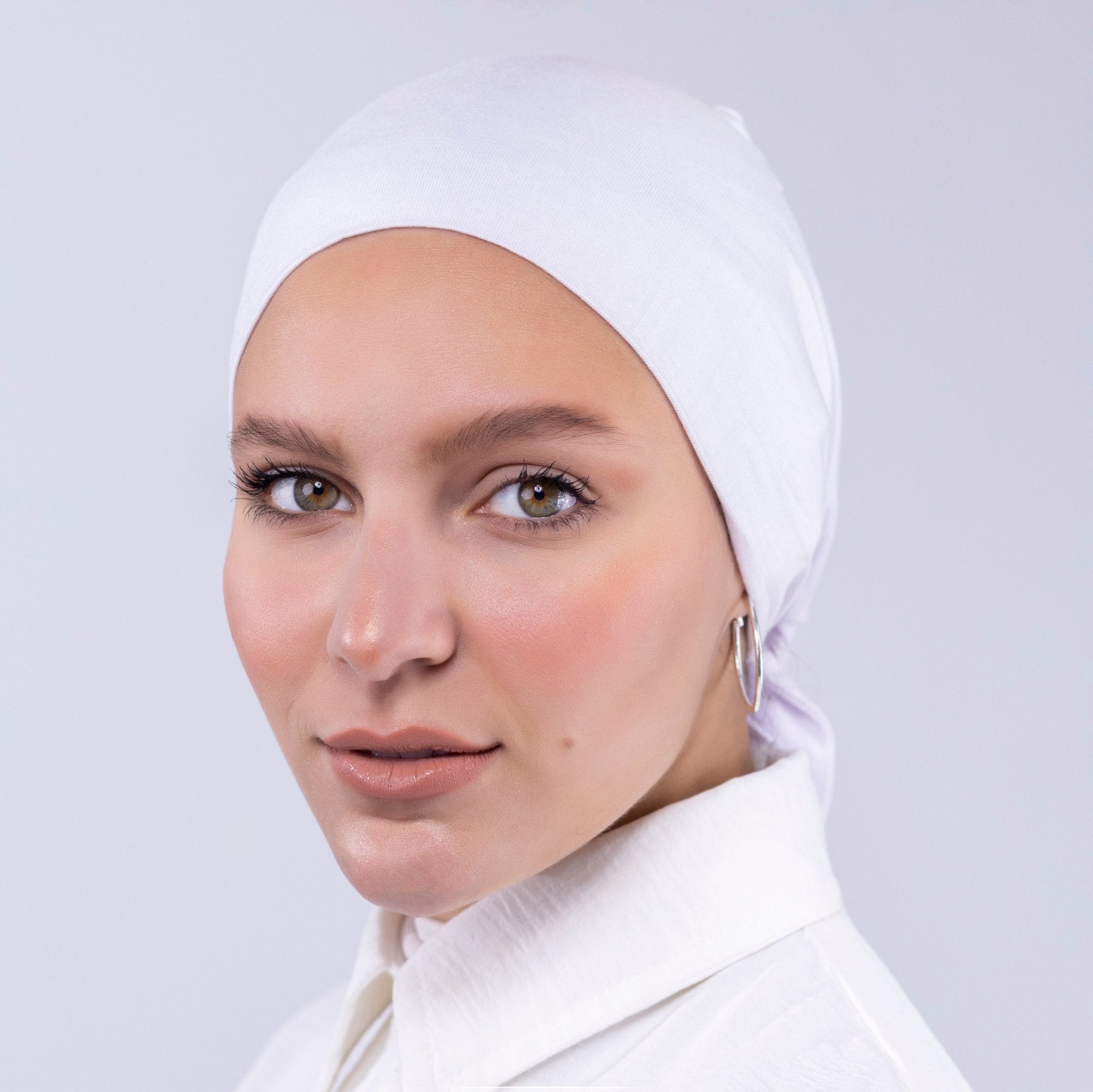 White Bandana - Tied - Lillyscarfofficial